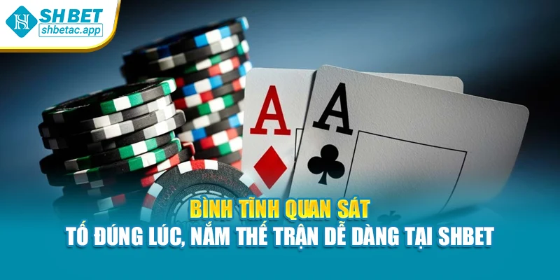 Bình tĩnh quan sát – Tố đúng lúc, nắm thế trận dễ dàng tại Shbet
