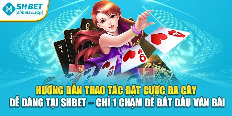 Hướng dẫn thao tác đặt cược ba cây dễ dàng tại Shbet – chỉ 1 chạm để bắt đầu ván bài